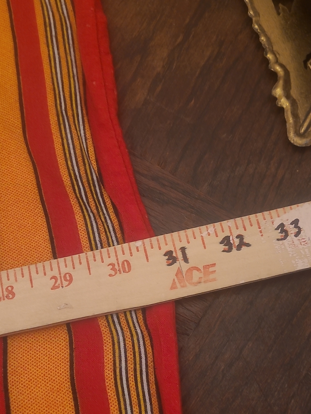 Striped Red and Orange Women’s Caftan Dress - Picture 7 of 8